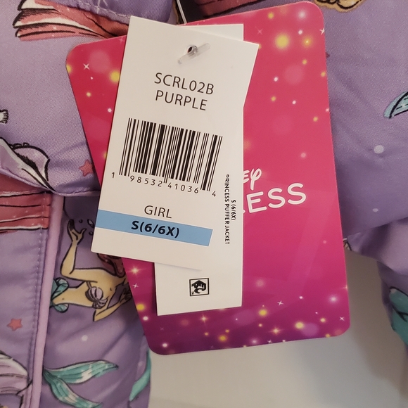 Disney Purple Princess Puffer Coat - Picture 2 of 4